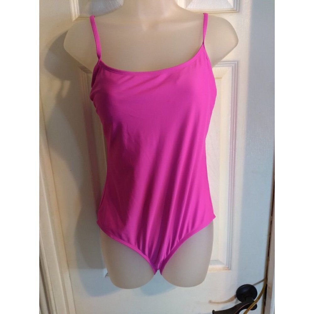 Catalina 1 Pc Swimsuit Pink Adjustable Straps Sz 14